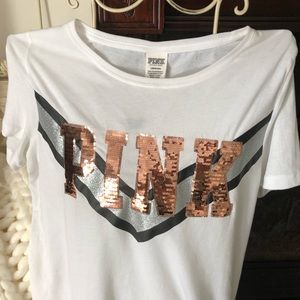 PINK SPARKLY T SHIRT